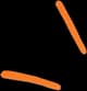 Orange sparkle decoration