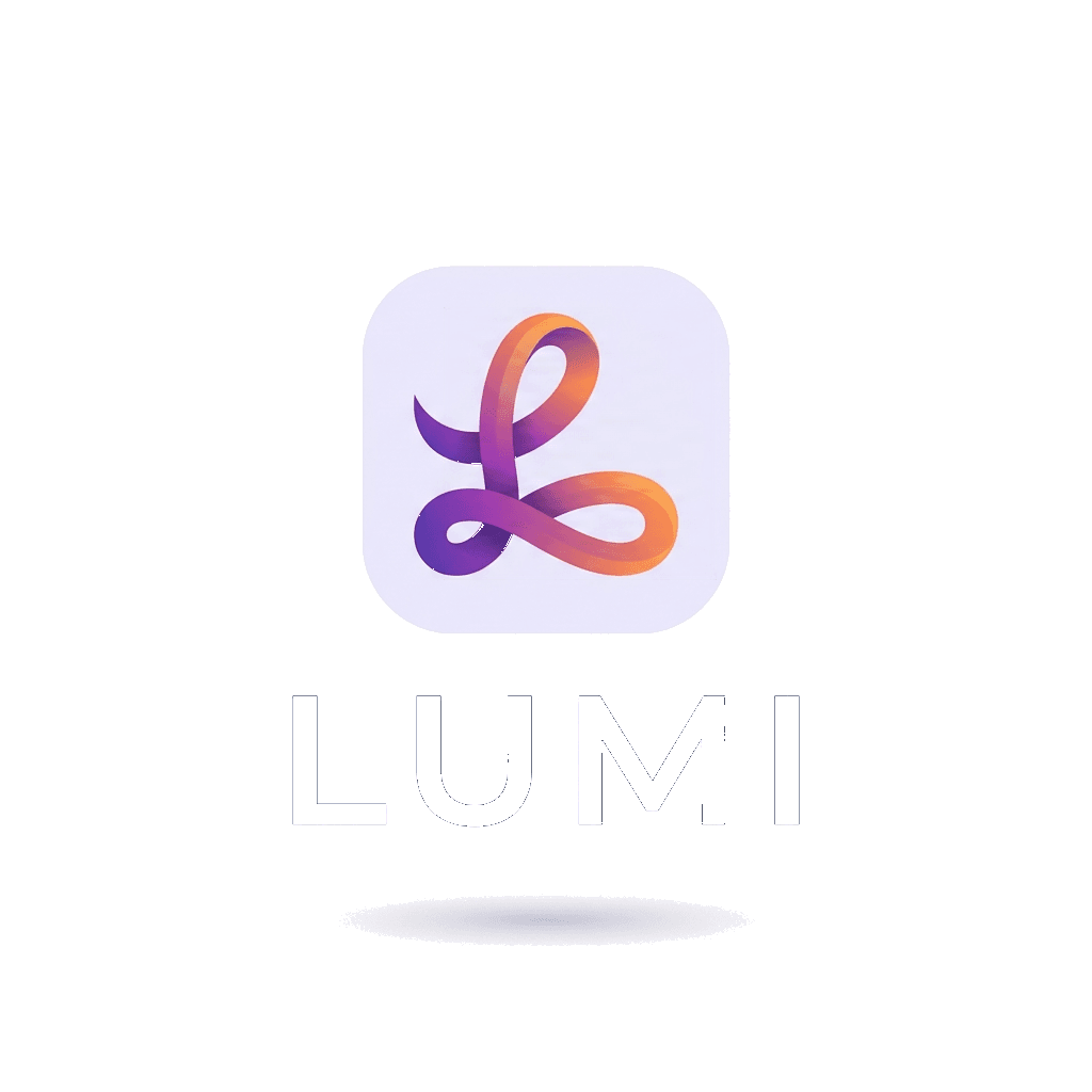 독립적인 투명 래스터 에셋으로 준비된 LUMI 리본 구성 요소.