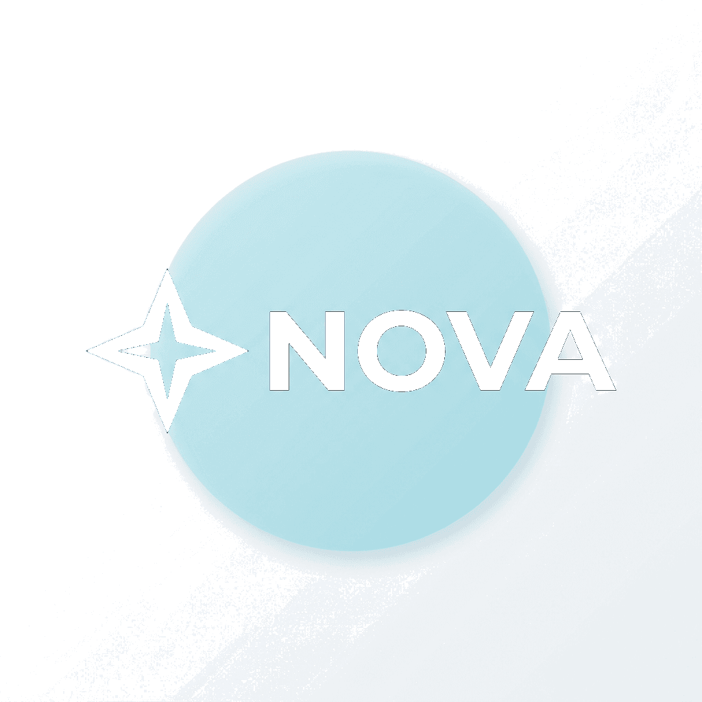 독립적인 투명 래스터 에셋으로 준비된 NOVA 배경 구성 요소.