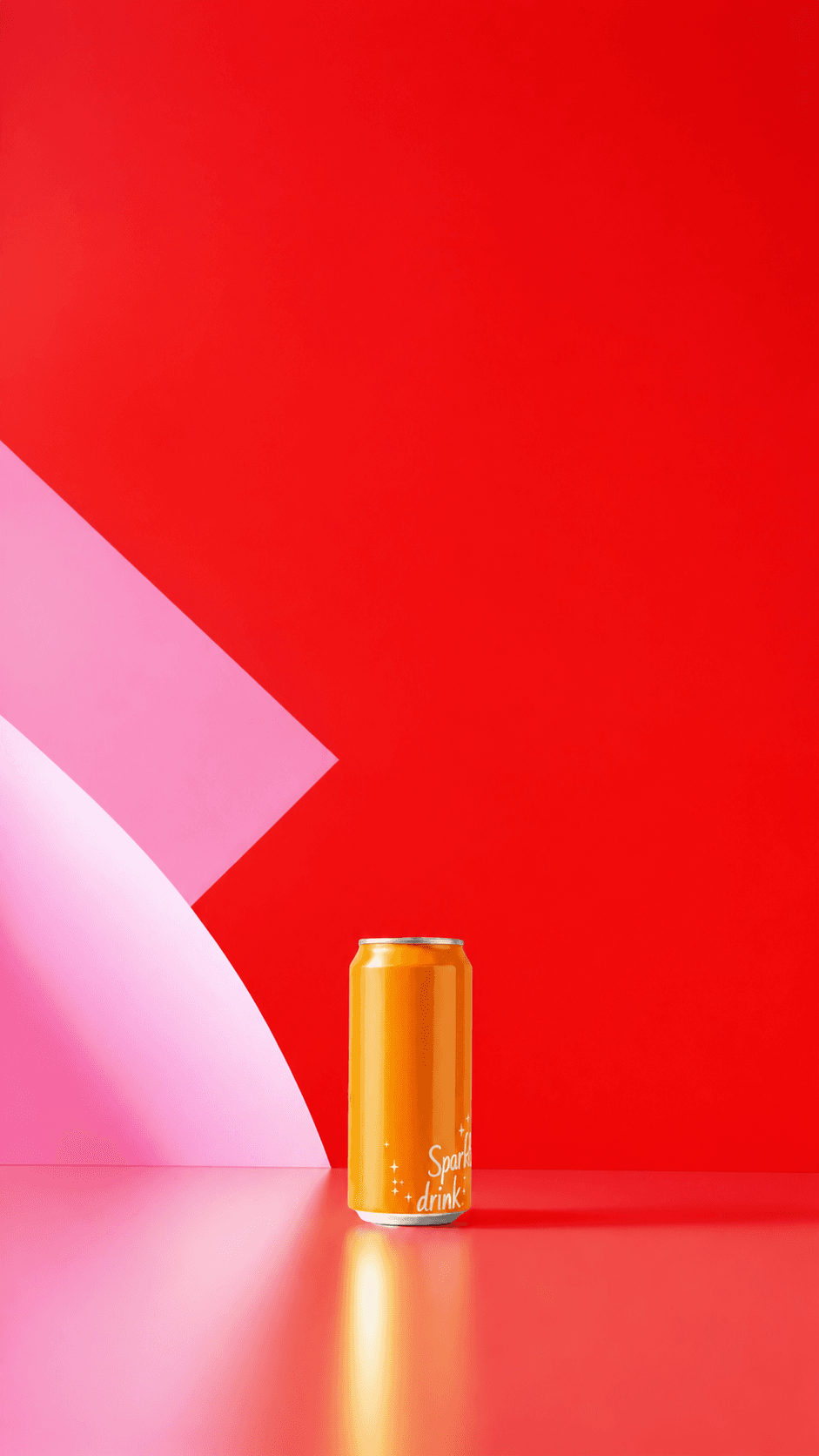 Vertical beverage ad start frame with a safe text area