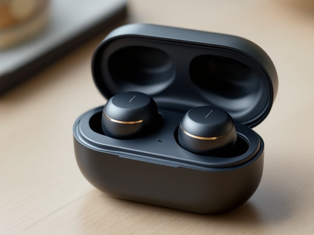 Słuchawki w scenerii premium tech before background change