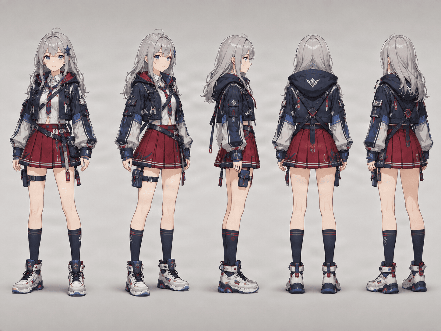 Anime character reference views