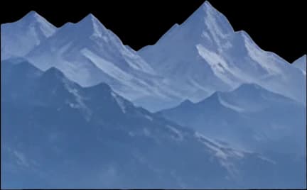 Middle snow mountain range