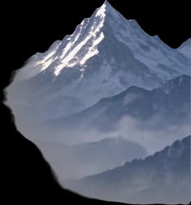 Right snow mountain range