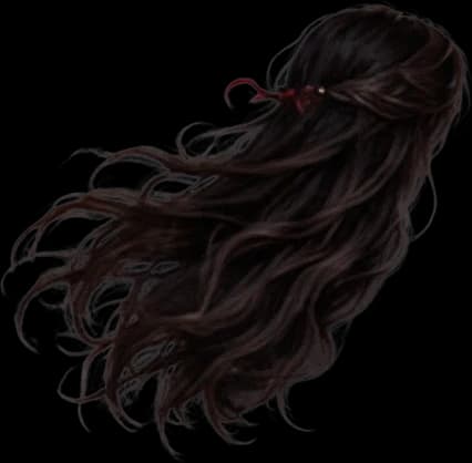 Long flowing hair