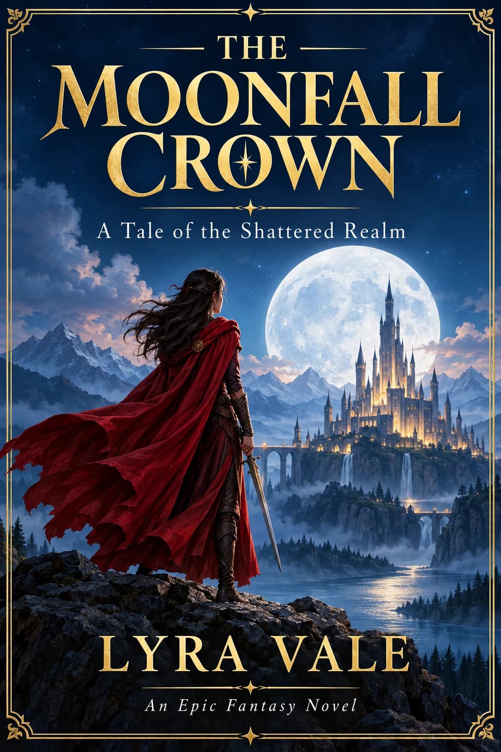 Original THE MOONFALL CROWN Book Cover