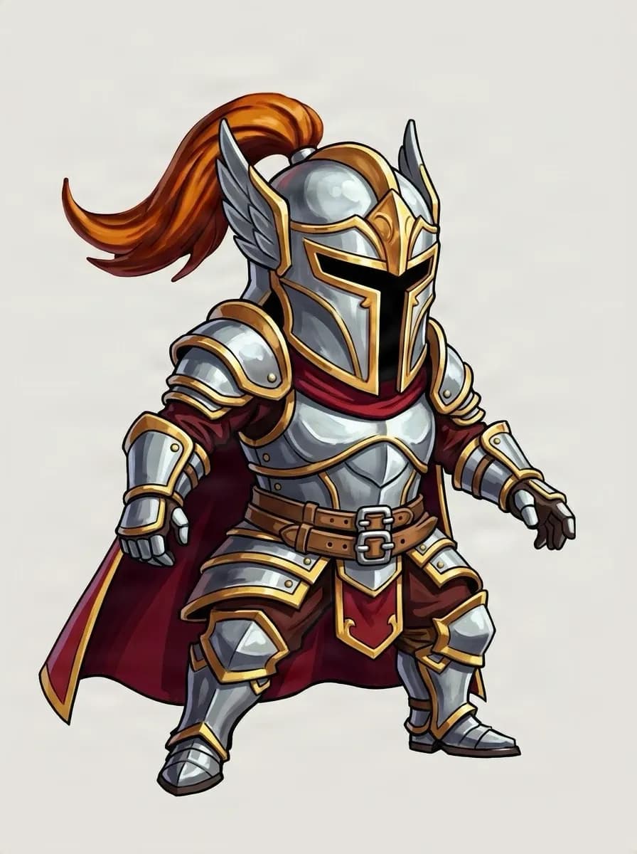 Original fantasy knight character artwork