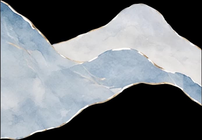 Left watercolour mountain range