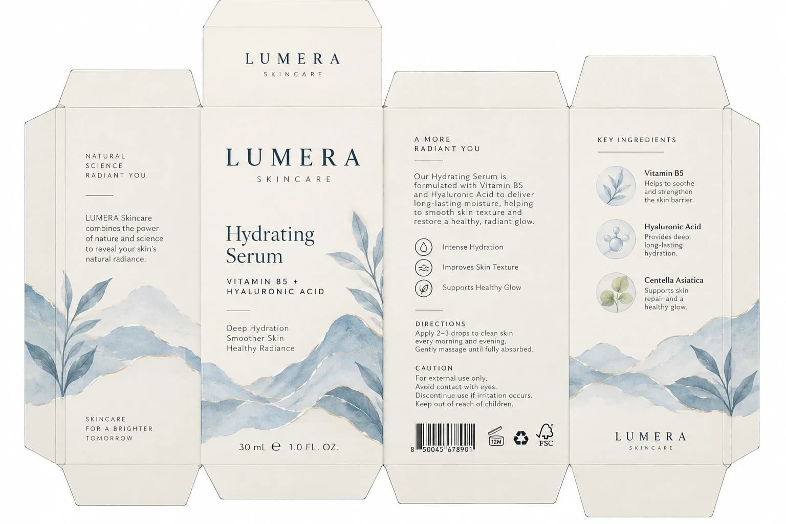 Original LUMERA-hudplejekarton