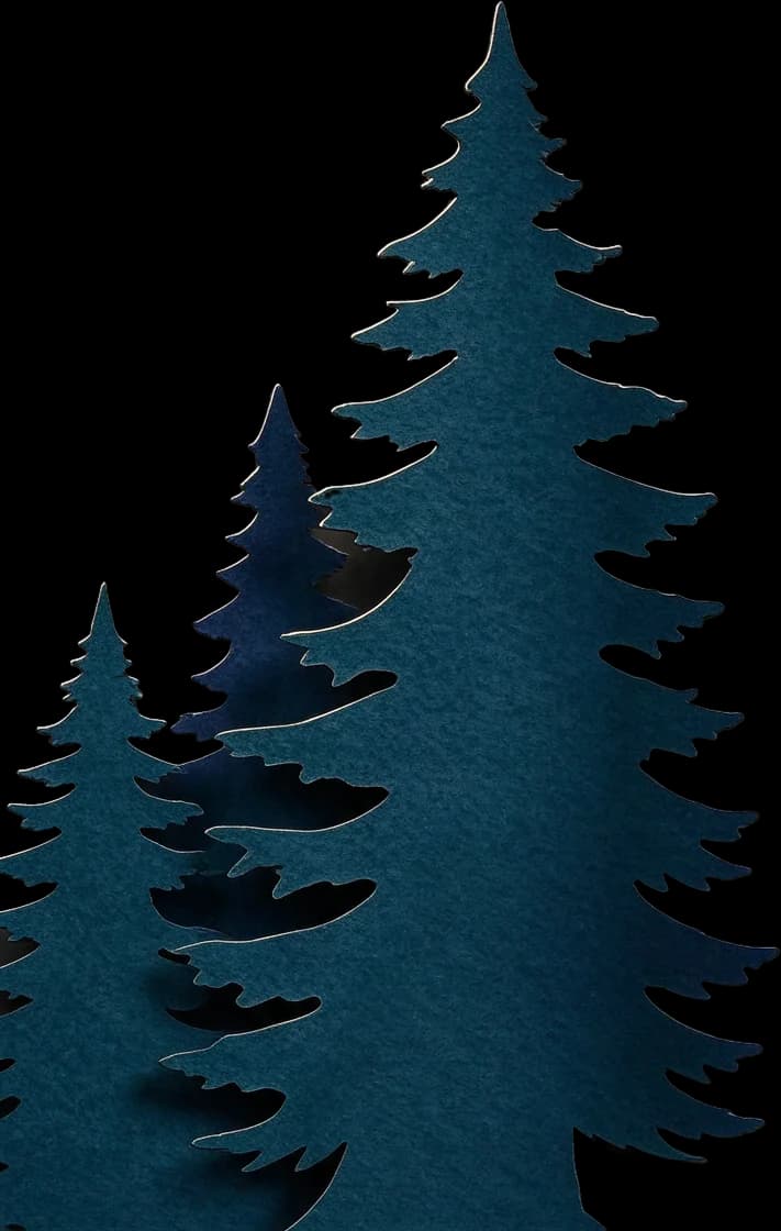 Right fir tree cluster