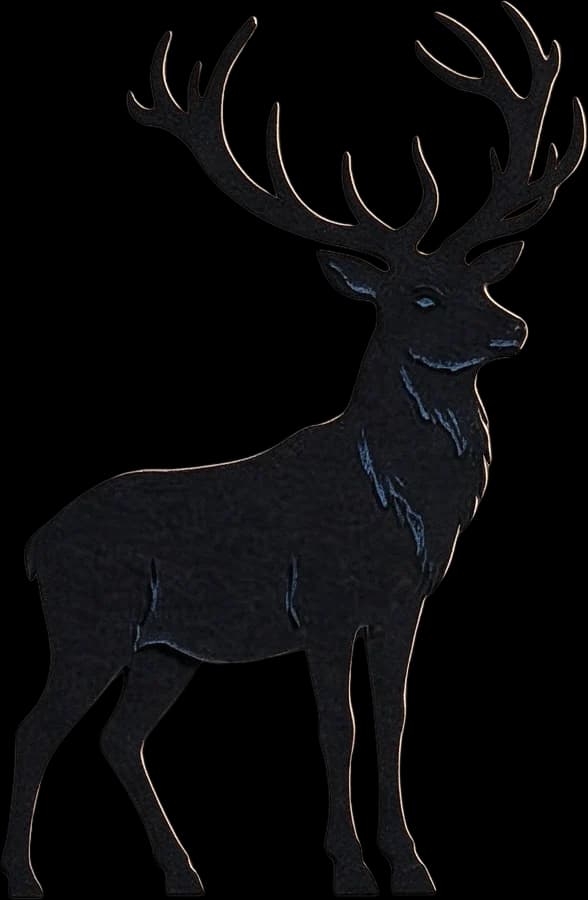 Foreground stag