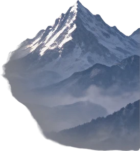 Right snow mountain range