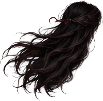 Long flowing hair