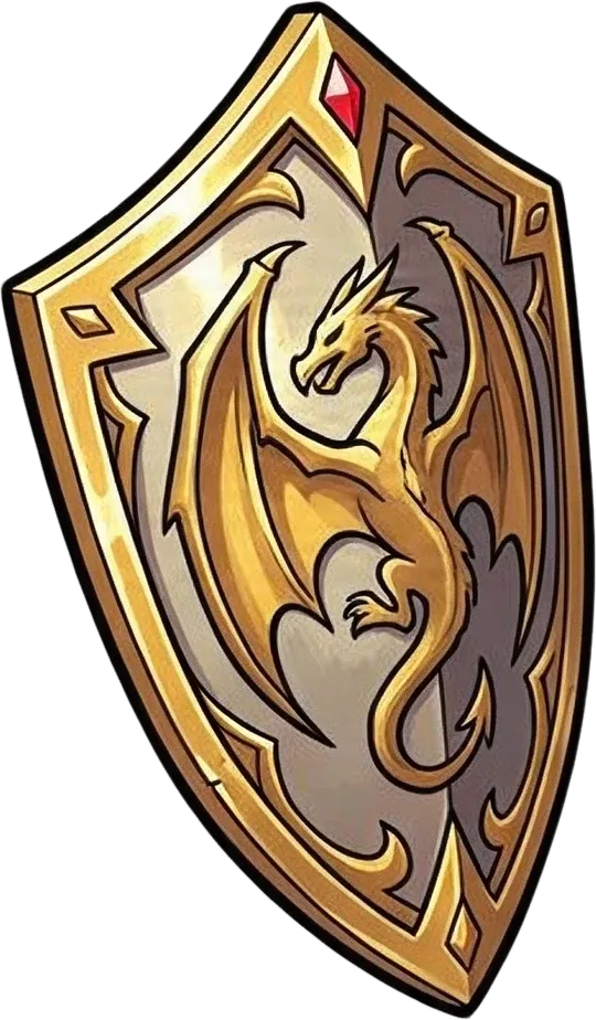 Shield with dragon emblem