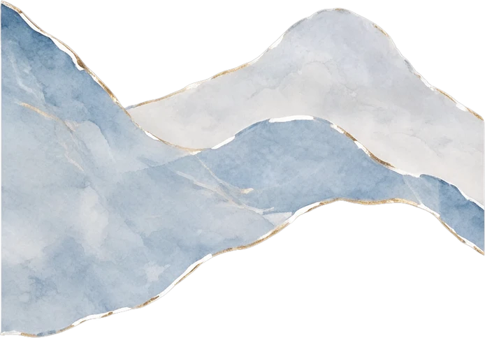 Left watercolour mountain range