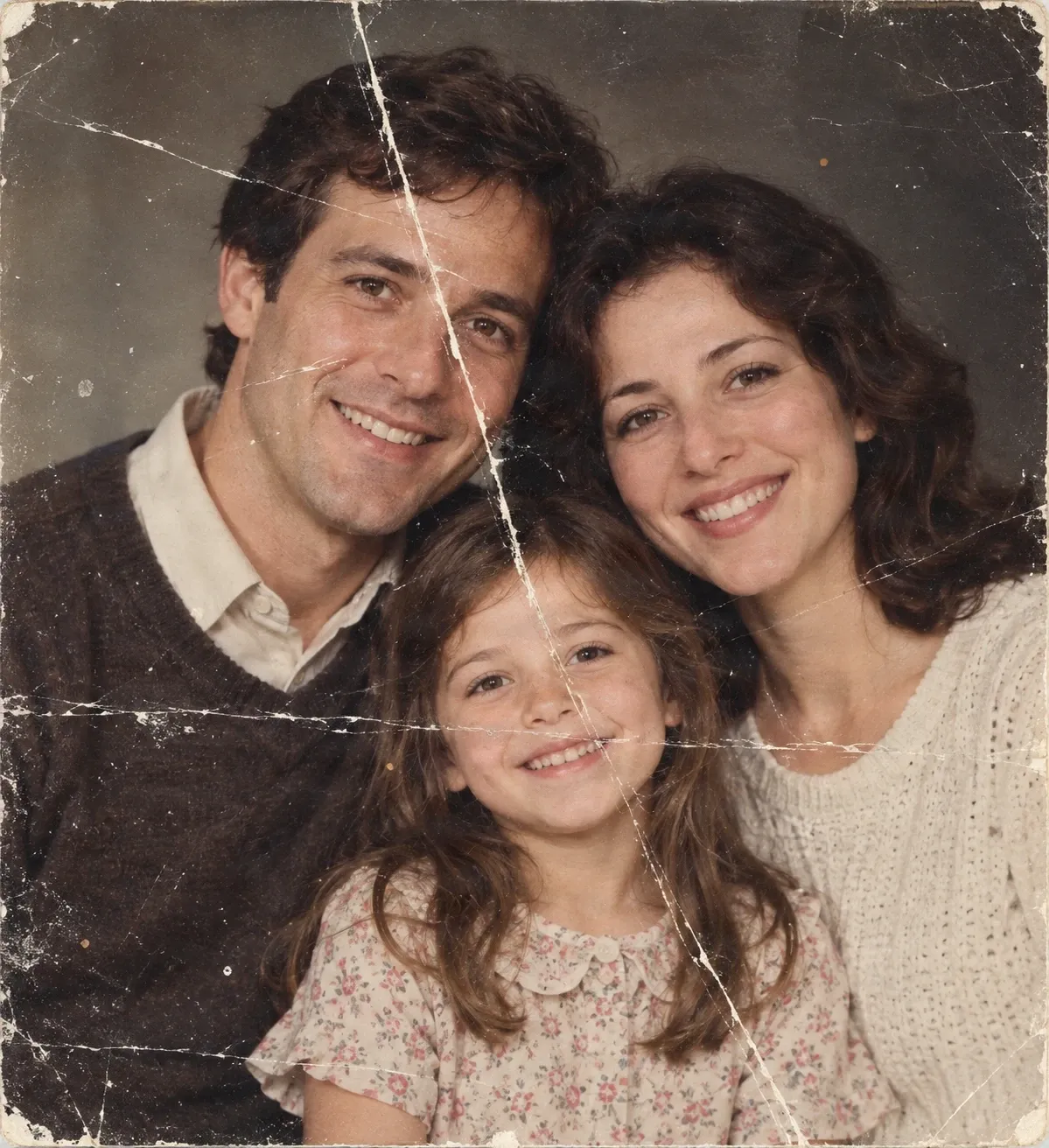 Scratched photo
